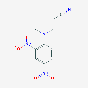 molecular formula C10H10N4O4 B5214150 3-[(2,4-dinitrophenyl)(methyl)amino]propanenitrile 