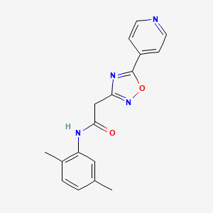 N-(2,5-dimethylphenyl)-2-[5-(4-pyridinyl)-1,2,4-oxadiazol-3-yl]acetamide