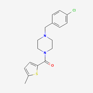 molecular formula C17H19ClN2OS B5214176 1-(4-chlorobenzyl)-4-[(5-methyl-2-thienyl)carbonyl]piperazine 