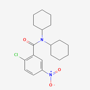 molecular formula C19H25ClN2O3 B5214180 2-chloro-N,N-dicyclohexyl-5-nitrobenzamide 