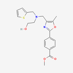 molecular formula C20H22N2O4S B5214189 methyl 4-(4-{[(2-hydroxyethyl)(2-thienylmethyl)amino]methyl}-5-methyl-1,3-oxazol-2-yl)benzoate 