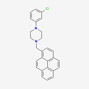 molecular formula C27H23ClN2 B5214194 1-(3-chlorophenyl)-4-(1-pyrenylmethyl)piperazine 