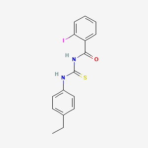 molecular formula C16H15IN2OS B5214215 N-{[(4-ethylphenyl)amino]carbonothioyl}-2-iodobenzamide 
