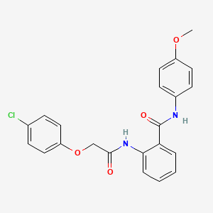 molecular formula C22H19ClN2O4 B5214241 2-{[(4-chlorophenoxy)acetyl]amino}-N-(4-methoxyphenyl)benzamide 