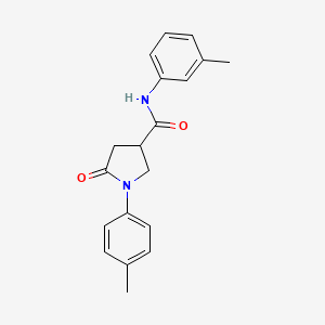molecular formula C19H20N2O2 B5214258 N-(3-methylphenyl)-1-(4-methylphenyl)-5-oxo-3-pyrrolidinecarboxamide CAS No. 6058-31-7