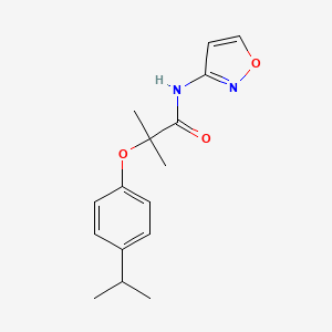 molecular formula C16H20N2O3 B5214269 2-(4-isopropylphenoxy)-N-3-isoxazolyl-2-methylpropanamide 