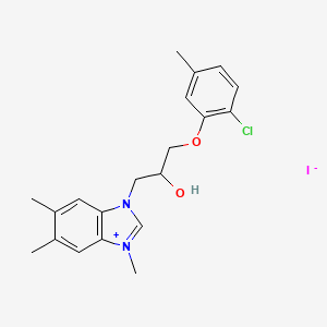 molecular formula C20H24ClIN2O2 B5214270 3-[3-(2-chloro-5-methylphenoxy)-2-hydroxypropyl]-1,5,6-trimethyl-1H-benzimidazol-3-ium iodide 