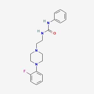 N-{2-[4-(2-fluorophenyl)-1-piperazinyl]ethyl}-N'-phenylurea