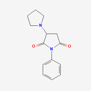 molecular formula C14H16N2O2 B5214301 1'-phenyl-1,3'-bipyrrolidine-2',5'-dione 