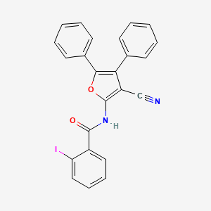 N-(3-cyano-4,5-diphenyl-2-furyl)-2-iodobenzamide