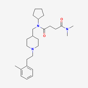 molecular formula C26H41N3O2 B5214321 N-cyclopentyl-N',N'-dimethyl-N-({1-[2-(2-methylphenyl)ethyl]-4-piperidinyl}methyl)succinamide 