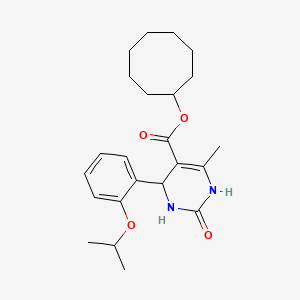 molecular formula C23H32N2O4 B5214329 cyclooctyl 4-(2-isopropoxyphenyl)-6-methyl-2-oxo-1,2,3,4-tetrahydro-5-pyrimidinecarboxylate 