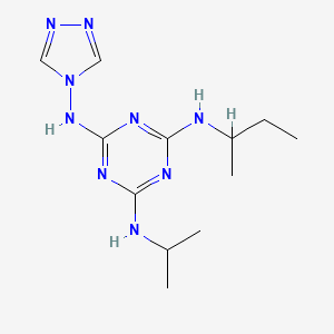 molecular formula C12H21N9 B5214364 N~2~-(sec-butyl)-N~4~-isopropyl-N~6~-4H-1,2,4-triazol-4-yl-1,3,5-triazine-2,4,6-triamine 