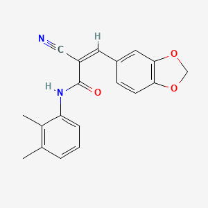 molecular formula C19H16N2O3 B5214377 3-(1,3-benzodioxol-5-yl)-2-cyano-N-(2,3-dimethylphenyl)acrylamide 