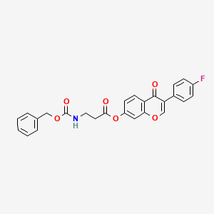 molecular formula C26H20FNO6 B5214390 3-(4-fluorophenyl)-4-oxo-4H-chromen-7-yl N-[(benzyloxy)carbonyl]-beta-alaninate 