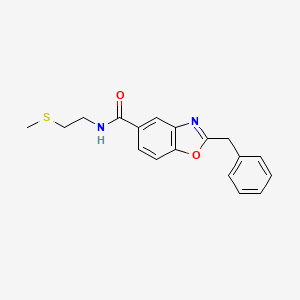 molecular formula C18H18N2O2S B5214404 2-benzyl-N-[2-(methylthio)ethyl]-1,3-benzoxazole-5-carboxamide 