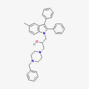 molecular formula C35H37N3O B5214417 1-(4-benzyl-1-piperazinyl)-3-(5-methyl-2,3-diphenyl-1H-indol-1-yl)-2-propanol 