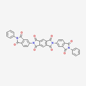 molecular formula C38H18N4O8 B5214421 2,6-bis(1,3-dioxo-2-phenyl-2,3-dihydro-1H-isoindol-5-yl)pyrrolo[3,4-f]isoindole-1,3,5,7(2H,6H)-tetrone 