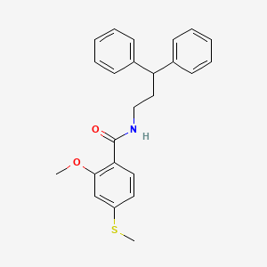molecular formula C24H25NO2S B5214477 N-(3,3-diphenylpropyl)-2-methoxy-4-(methylthio)benzamide CAS No. 345990-76-3