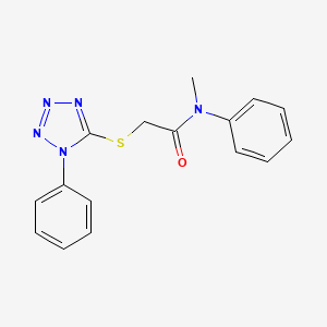molecular formula C16H15N5OS B5214478 N-methyl-N-phenyl-2-[(1-phenyl-1H-tetrazol-5-yl)thio]acetamide 