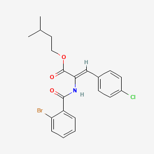 3-methylbutyl 2-[(2-bromobenzoyl)amino]-3-(4-chlorophenyl)acrylate