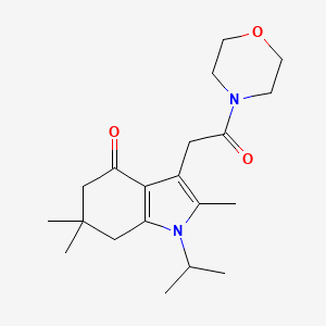 molecular formula C20H30N2O3 B5214489 1-isopropyl-2,6,6-trimethyl-3-[2-(4-morpholinyl)-2-oxoethyl]-1,5,6,7-tetrahydro-4H-indol-4-one 