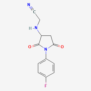 molecular formula C12H10FN3O2 B5214492 {[1-(4-fluorophenyl)-2,5-dioxo-3-pyrrolidinyl]amino}acetonitrile 