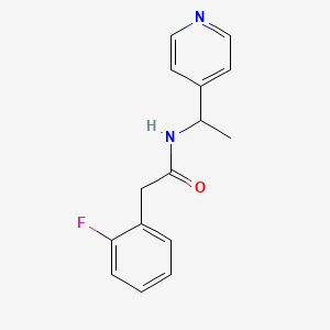molecular formula C15H15FN2O B5214502 2-(2-fluorophenyl)-N-[1-(4-pyridinyl)ethyl]acetamide 