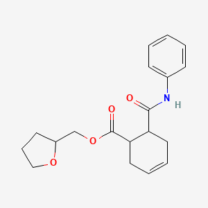 molecular formula C19H23NO4 B5214503 tetrahydro-2-furanylmethyl 6-(anilinocarbonyl)-3-cyclohexene-1-carboxylate 