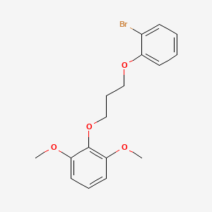 molecular formula C17H19BrO4 B5214535 2-[3-(2-bromophenoxy)propoxy]-1,3-dimethoxybenzene 