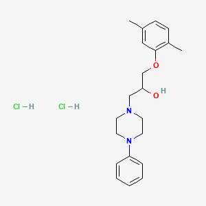 molecular formula C21H30Cl2N2O2 B5214554 1-(2,5-dimethylphenoxy)-3-(4-phenyl-1-piperazinyl)-2-propanol dihydrochloride 
