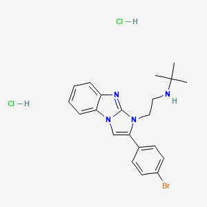 molecular formula C21H25BrCl2N4 B5214572 N-{2-[2-(4-bromophenyl)-1H-imidazo[1,2-a]benzimidazol-1-yl]ethyl}-2-methyl-2-propanamine dihydrochloride 