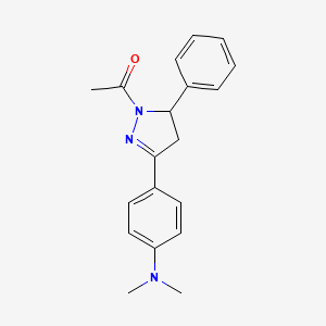 molecular formula C19H21N3O B5214573 4-(1-acetyl-5-phenyl-4,5-dihydro-1H-pyrazol-3-yl)-N,N-dimethylaniline 