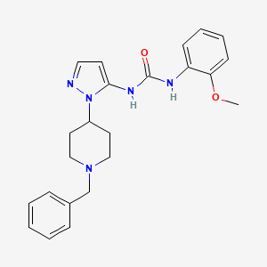 molecular formula C23H27N5O2 B5214587 N-[1-(1-benzyl-4-piperidinyl)-1H-pyrazol-5-yl]-N'-(2-methoxyphenyl)urea 