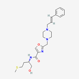 molecular formula C23H32N4O3S B5214595 N-[(1S)-1-(hydroxymethyl)-3-(methylthio)propyl]-2-({4-[(2E)-3-phenyl-2-propen-1-yl]-1-piperazinyl}methyl)-1,3-oxazole-4-carboxamide 