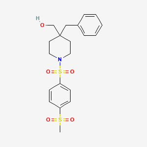 molecular formula C20H25NO5S2 B5214615 (4-benzyl-1-{[4-(methylsulfonyl)phenyl]sulfonyl}-4-piperidinyl)methanol 