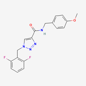 molecular formula C18H16F2N4O2 B5214642 1-(2,6-difluorobenzyl)-N-(4-methoxybenzyl)-1H-1,2,3-triazole-4-carboxamide 