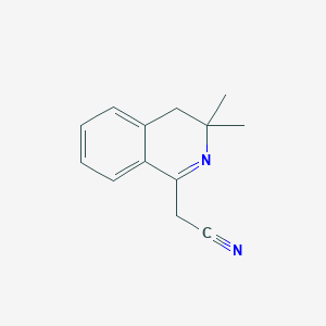 molecular formula C13H14N2 B5214646 (3,3-dimethyl-3,4-dihydro-1-isoquinolinyl)acetonitrile 