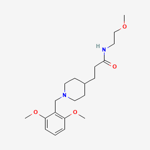 molecular formula C20H32N2O4 B5214652 3-[1-(2,6-dimethoxybenzyl)-4-piperidinyl]-N-(2-methoxyethyl)propanamide 
