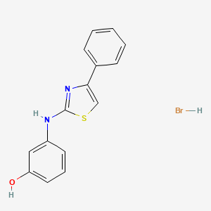 molecular formula C15H13BrN2OS B5214657 3-[(4-phenyl-1,3-thiazol-2-yl)amino]phenol hydrobromide 