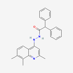 molecular formula C26H25N3O B5214659 2,2-diphenyl-N'-(2,7,8-trimethyl-4-quinolinyl)acetohydrazide 