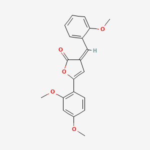 molecular formula C20H18O5 B5214660 5-(2,4-dimethoxyphenyl)-3-(2-methoxybenzylidene)-2(3H)-furanone 
