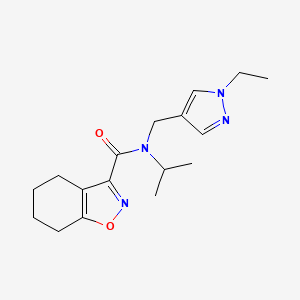 molecular formula C17H24N4O2 B5214669 N-[(1-ethyl-1H-pyrazol-4-yl)methyl]-N-isopropyl-4,5,6,7-tetrahydro-2,1-benzisoxazole-3-carboxamide 