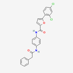 molecular formula C25H18Cl2N2O3 B5214685 5-(2,4-dichlorophenyl)-N-{4-[(phenylacetyl)amino]phenyl}-2-furamide 