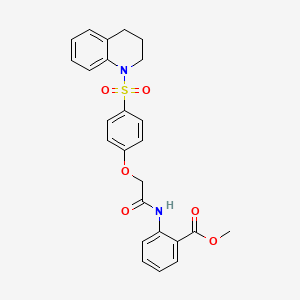 molecular formula C25H24N2O6S B5214725 methyl 2-({[4-(3,4-dihydro-1(2H)-quinolinylsulfonyl)phenoxy]acetyl}amino)benzoate 