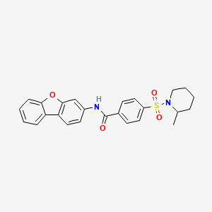 molecular formula C25H24N2O4S B5214800 N-dibenzo[b,d]furan-3-yl-4-[(2-methyl-1-piperidinyl)sulfonyl]benzamide 