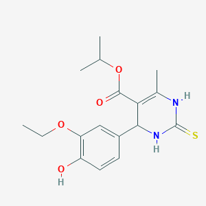 molecular formula C17H22N2O4S B5214822 isopropyl 4-(3-ethoxy-4-hydroxyphenyl)-6-methyl-2-thioxo-1,2,3,4-tetrahydro-5-pyrimidinecarboxylate 