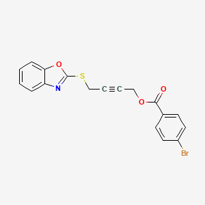 molecular formula C18H12BrNO3S B5214826 4-(1,3-benzoxazol-2-ylthio)-2-butyn-1-yl 4-bromobenzoate 