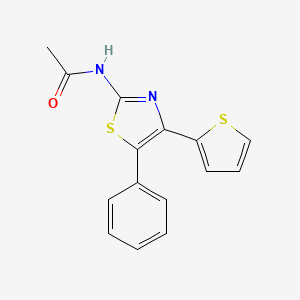 molecular formula C15H12N2OS2 B5214834 N-[5-phenyl-4-(2-thienyl)-1,3-thiazol-2-yl]acetamide 