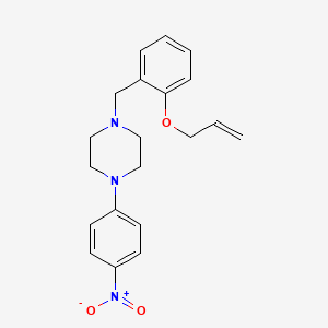 molecular formula C20H23N3O3 B5214853 1-[2-(allyloxy)benzyl]-4-(4-nitrophenyl)piperazine 